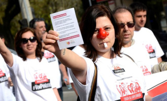 Greve: Bancários protestam em caminhada