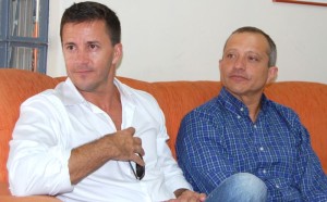 GERENTE de Cultura do Sesc-RS, Sílvio Alves Bento e o gerente de Cultura do Sesc Pelotas, Luis Parada