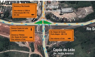 Obras de duplicação da rodovia alteram cruzamento com Avenida Duque de Caxias