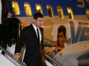 Messi chega a BH, representando a esperança do tricampeonato