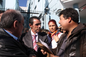 PRESIDENTE do SindiSaúde (D) coordenou a assembleia que deflagrou a greve  FOTO: Nilson Soares/Especial DM 