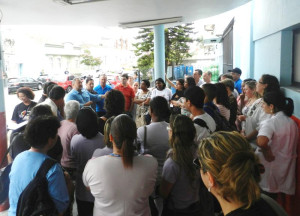 TRABALHADORES da instituição paralisaram atividades no mês de junho