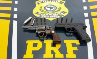 PRF recupera arma roubada em 1999 do antigo Banco Meridional