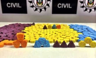 DROGA SINTÉTICA : Polícia Civil apreende mais de  300 comprimidos de ecstasy