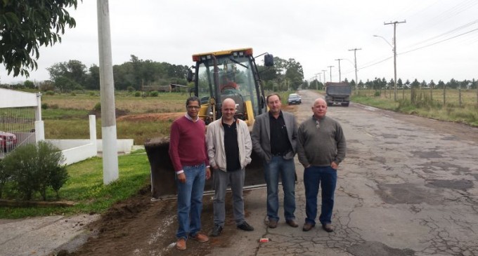 Começam as obras na estrada de acesso ao Campus Capão do Leão