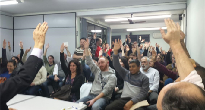 GREVE  : Bancários de Pelotas fazem assembleia