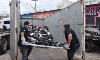 Detran recicla 33,8 toneladas de  material apreendido em desmanche