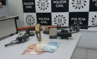 Operação da Polícia Civil apreende armas e drogas
