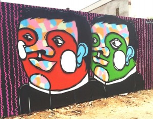Pintura “Dois” de Guilherme na vila Madalena em São Paulo