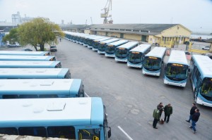 ONTEM foram apresentados 72 dos 110 novos ônibus que circularão em Pelotas a partir do dia 31 de julho 