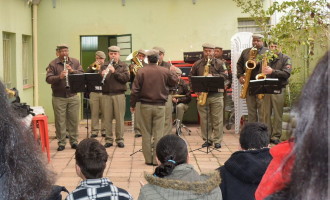 Banda do CRPO/Sul participa de evento na escola Louis Braille