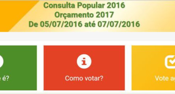 Consulta Popular 2016/2017 até esta quinta-feira