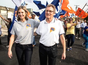 CANDIDATA Paula Mascarenhas (PSDB) e o vice Idemar Barz (PTB)
