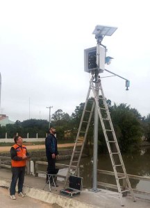 PLATAFORMA foi instalada junto à ponte que dá acesso ao camping