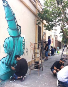 Participação dos grafiteiros 