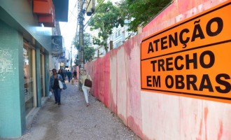 Obras do calçadão estão dentro do prazo