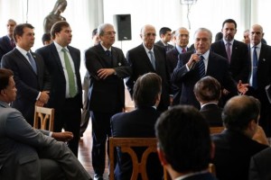 O presidente Temer discute reforma da Previdência em reunião com deputados da base aliada