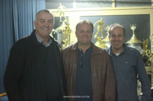 Schneider, Prietsch e Larrosa: trio responsável pelo comando do Pelotas e coordena reunião nesta segunda Foto: AI ECP 