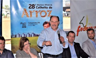 ARROZ :  Abertura da Colheita 2018  valoriza programação técnica