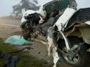 HILUX ficou totalmente destruída