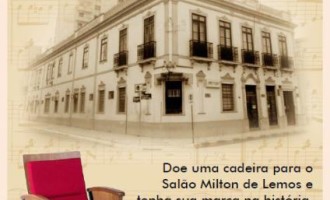 CONSERVATÓRIO : Campanha pede doação de cadeira para reinaugurar o Salão Milton de Lemos