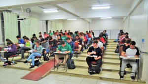 Estudantes de diversas cidades do estado estiveram em Pelotas para fazer a prova da UCPel
