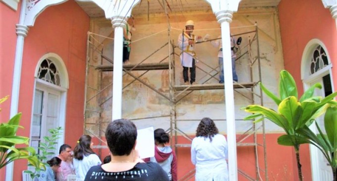 MUSEU DA BARONESA : Conservação e Restauro faz intervenção em Pintura Mural