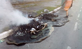 VANDALISMO QUE CUSTA CARO : Contêineres incendiados causam prejuízo de mais de R$ 16 mil aos cofres públicos