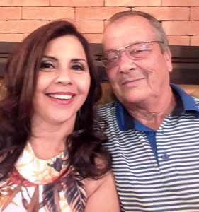 Cantora Leila e o pai Teci Pereira 