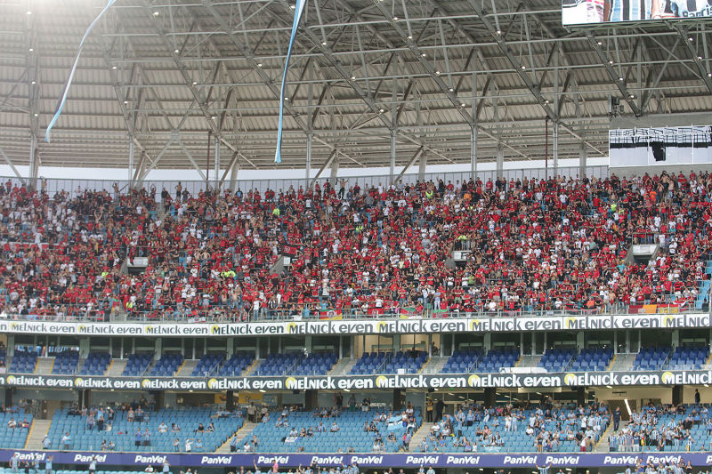 Torcida Xavante fez grande festa na Arena apesar do placar adverso