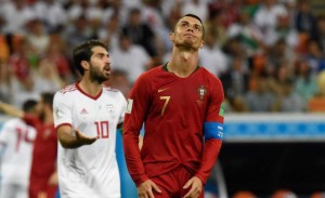 Cristiano Ronaldo teve atuação apagada e perdeu cobrança de pênalti Foto: Juan Barreto/AFP 