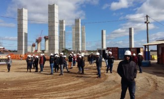 Construção da nova ponte do Guaíba é visitada por estudantes da UCPel