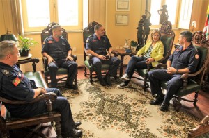 EM reunião com a prefeita Paula Mascarenhas, comandante-geral divulgou o repasse de R$ 3 milhões para a região sul do Estado 