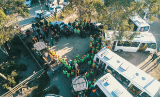 Mutirão integrado na Sanga Funda