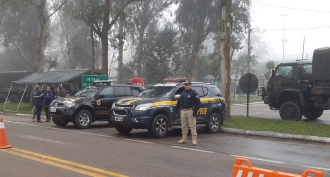 Forças de segurança realizam operação na zona de fronteira em Jaguarão