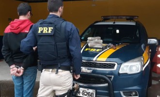 PRF prende traficante com arma e droga escondida em Pelotas