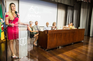 DELEGADA de Polícia Liziane  Matarredona também participou da solenidade 