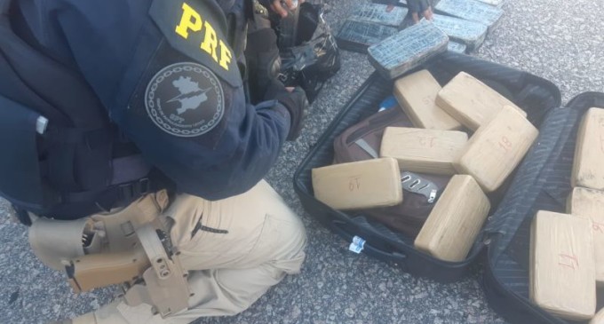PRF, PF e BM prendem traficante com 23 quilos de cocaína em Pelotas