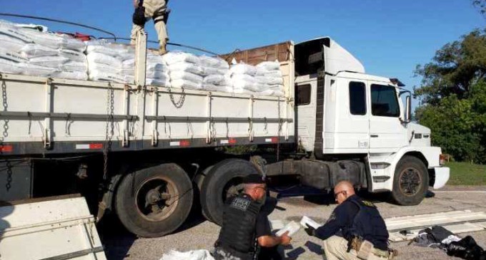 FLAGRANTE : PRF encontra carregamento com 32 quilos de cocaína