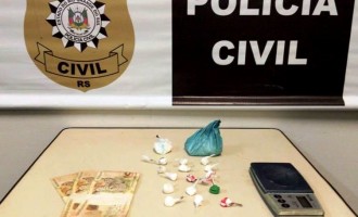 POLICIA CIVIL  : Traficante é preso com  cocaína no Laranjal