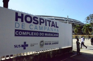 Maracanã ainda recebe hospital de campanha, no pico da pandemia Foto: Divulgação / Rádio Jovem Pan