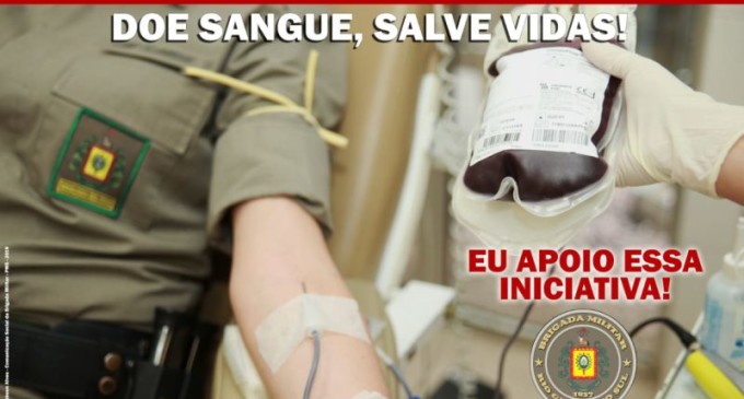 Campanha de doação de sangue da Brigada