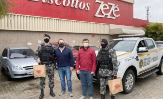 Biscoitos Zezé destina parte de seu ICMS ao 5º Batalhão de Polícia de Choque do Rio Grande do Sul