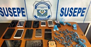 Celulares, maconha e cocaína na PERG