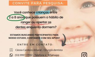 Odontologia da UFPel recruta crianças com bruxismo para participação em estudo