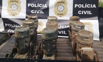 Polícia encontra motores furtados