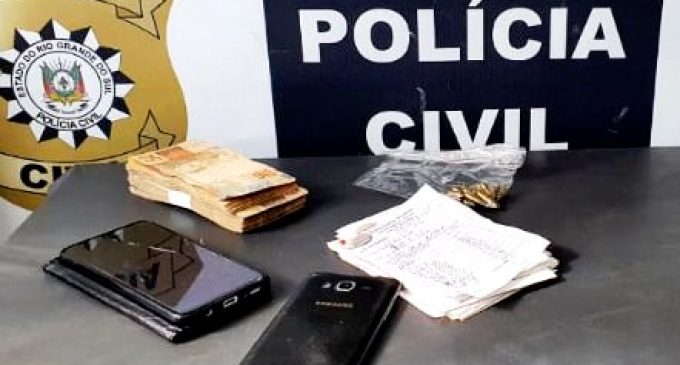 POLÍCIA CIVIL  : Apreensão de R$7 mil e munições