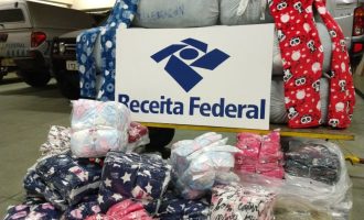 Receita Federal apreende 500 kg de roupas de lã em transportadoras em Pelotas