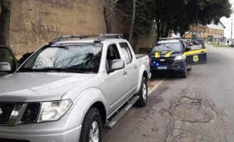 POLÍCIA RODOVIÁRIA  : Picape com placas clonadas