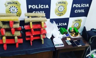 TRÁFICO :  Apreensão de 14 quilos  de maconha na BR 116